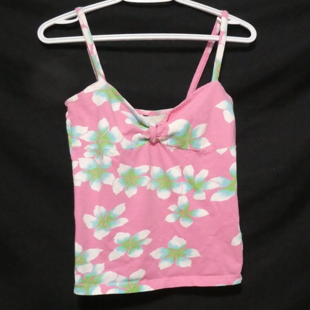H&M | small | Floral Cropped Cami - Camisole | Spaghetti Straps